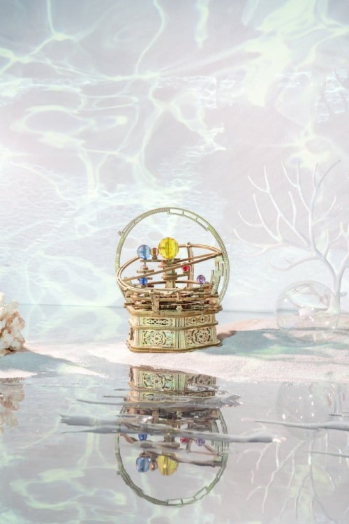 Pozytywka Gwieździsta Noc drewniany model 3D Robotime 13