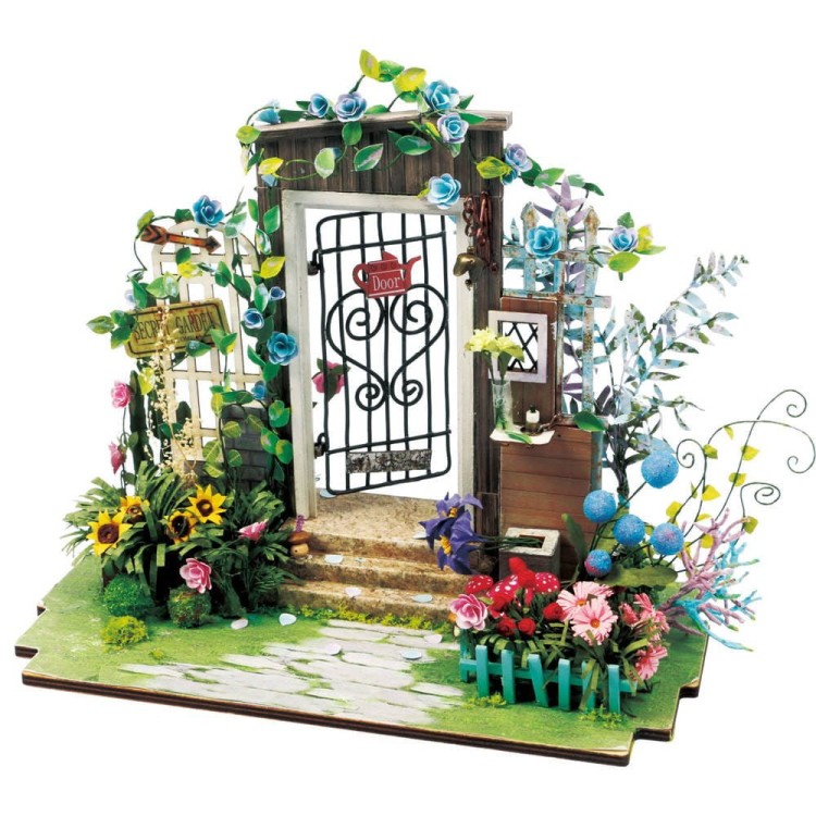 Tajemniczy ogród DIY drewniany model puzzle 3D Robotime