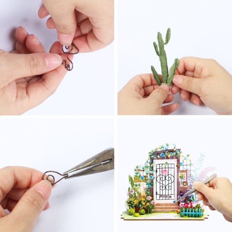Tajemniczy ogród DIY drewniany model puzzle 3D Robotime 5
