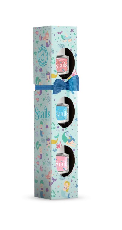 Zmywalne lakiery do paznokci dla dzieci zestaw 3 szt.Snails Mermaid