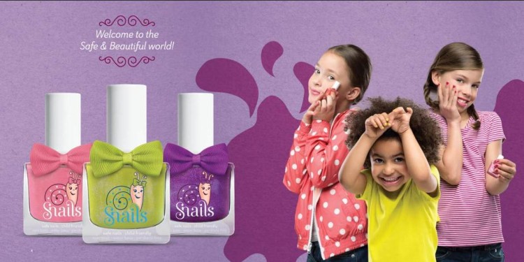 Zmywalne lakiery do paznokci dla dzieci zestaw 3 szt.Snails 4
