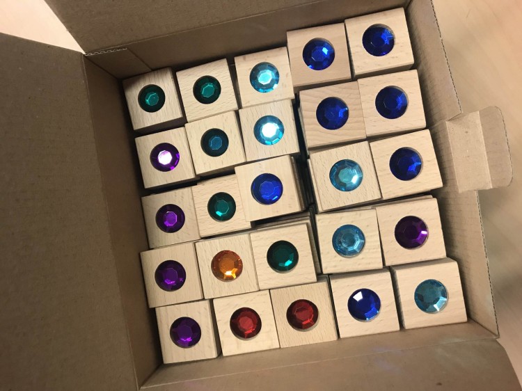 Drewniane klocki diamentowe 128 sztuk Pilch