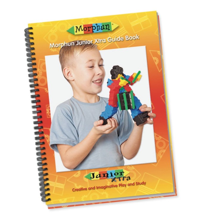 Klocki konstrukcyjne zestaw XL -  Junior Xtra Morphun  - książeczka 36 stron z instrukcjami