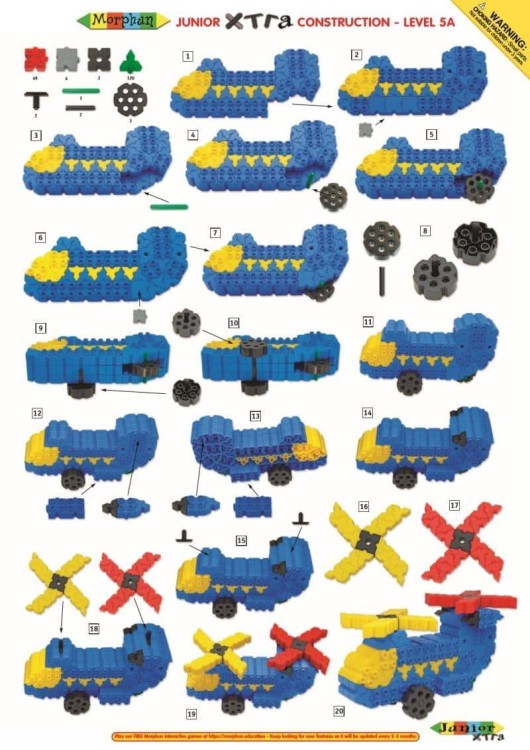 Klocki konstrukcyjne zestaw XL -  Junior Xtra Morphun  4