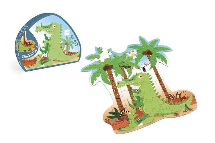 Puzzle konturowe KROKODYL 36 elementów Scratch 1