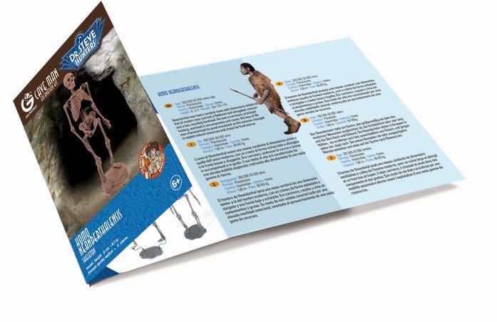 Szkielet CZŁOWIEK NEANDERTALSKI 21cm Wyprawa Paleontologiczna Geoworld