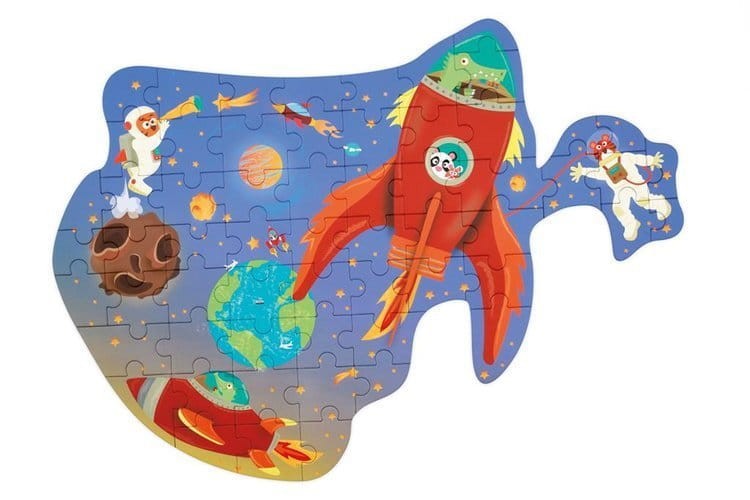 Puzzle konturowe Rakieta i kosmos 60 elementów Scratch 3