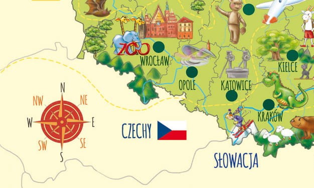 Naklejka ścienna MAPA edukacyjna Polski Tuloko