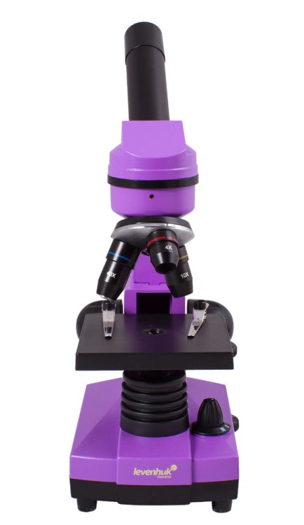 Mikroskop Rainbow 2L Amethyst filetowy Levenhuk + GRATIS zestaw K50 do eksperymentów