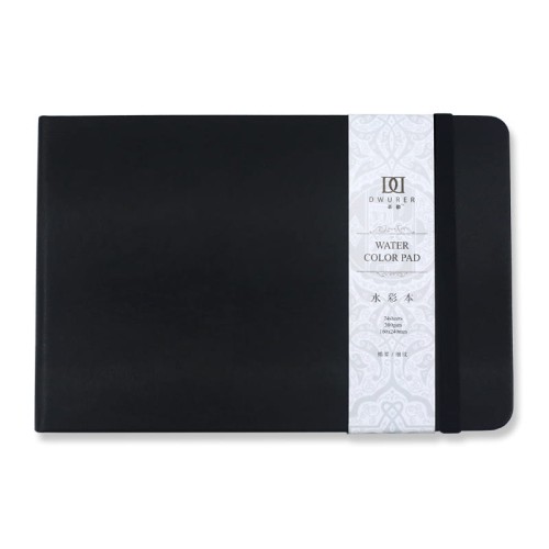Blok do akwareli 24 kartki 16x24 cm czarny Dorer
