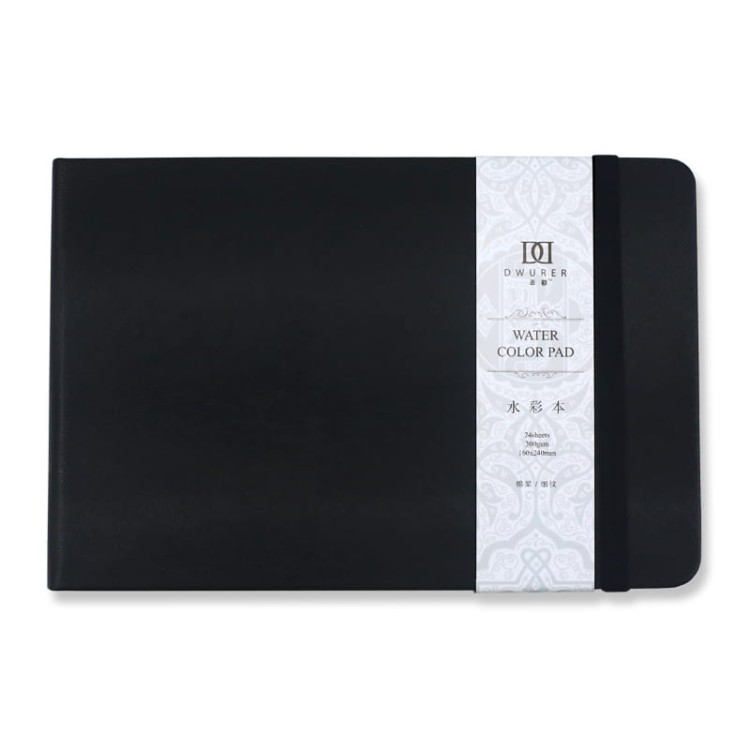 Blok do akwareli 24 kartki 16x24 cm czarny Dorer