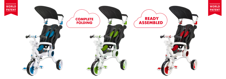 Spacerówka i rowerek trójkołowy 2w1 - Galileo Strollcycle - biało-zielony