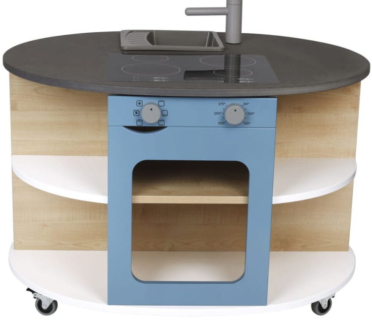 Micki drewniana duża wyspa kuchenna kuchnia mebel edukacyjny.jpg