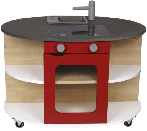 Micki drewniana duża wyspa kuchenna kuchnia mebel edukacyjny.jpg