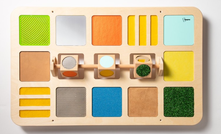 Gra ścienna tablica drewniana kostka dotykowa sensoryczna