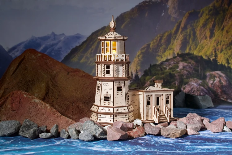 Latarnia-Morska-Split-Rock,-drewniany-model-do-skladania-Ugears9.webp