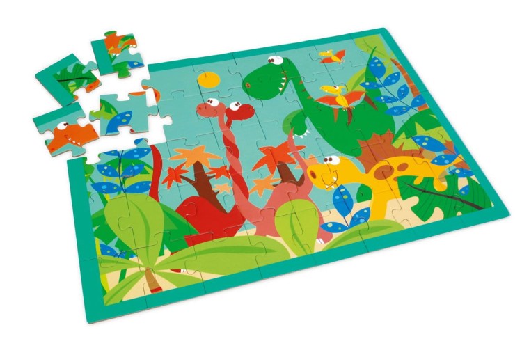 Puzzle DINO 40 elem.  układanka Scratch
