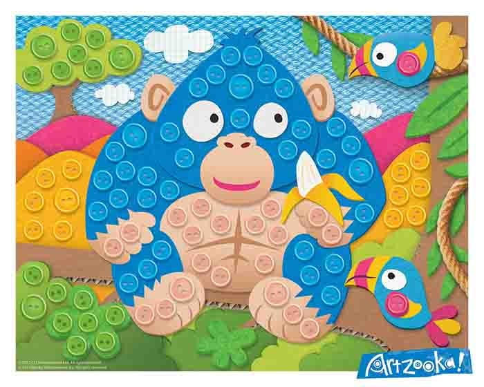 Guzikowe mozaiki KAMELEON i GORYLEK Artzooka