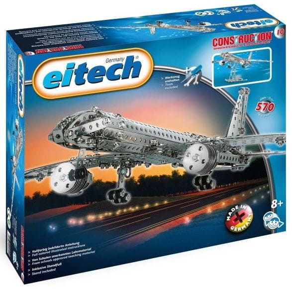 SAMOLOT metalowe klocki konstrukcyjne duży zestaw EITECH