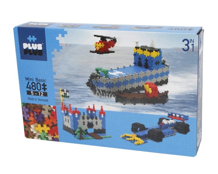 PLUS-PLUS klocki konstrukcyjne 3w1 mini 480 elementów podstawowe