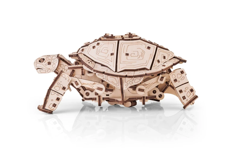 Drewniana-figurka-Zolw--4mechaniczne-puzzle-3d.webp