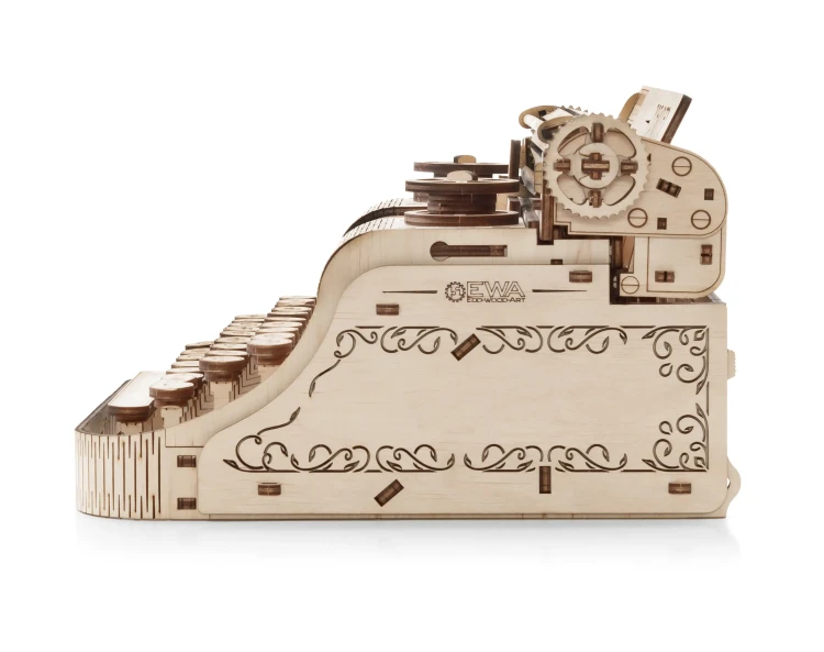 Maszyna-do-pisania--3-drewniane,-mechaniczne-puzzle-3D.webp