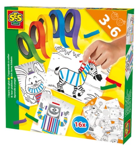 UCZĘ SIĘ przyklejać wyklejanka taśmy SES Creative