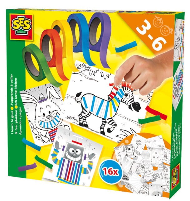 UCZĘ SIĘ przyklejać wyklejanka taśmy SES Creative