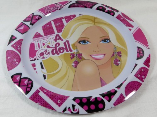Talerzyk dla dziecka 22 cm lalka Barbie
