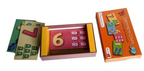 puzzle 2-elementowe NAUKA LICZENIA The Purple Cow 