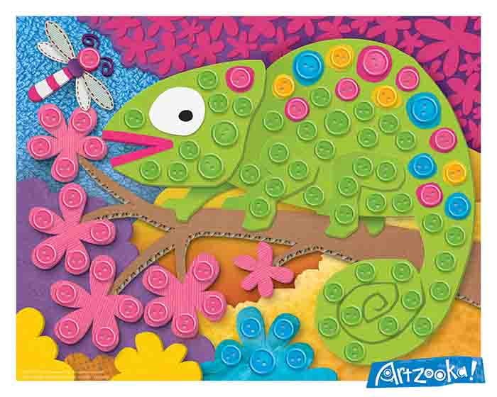 Guzikowe mozaiki KAMELEON i GORYLEK Artzooka