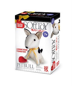 Piesek Pitbull Bulterier pluszak do uszycia 15cm Elf Market seria Pieski
