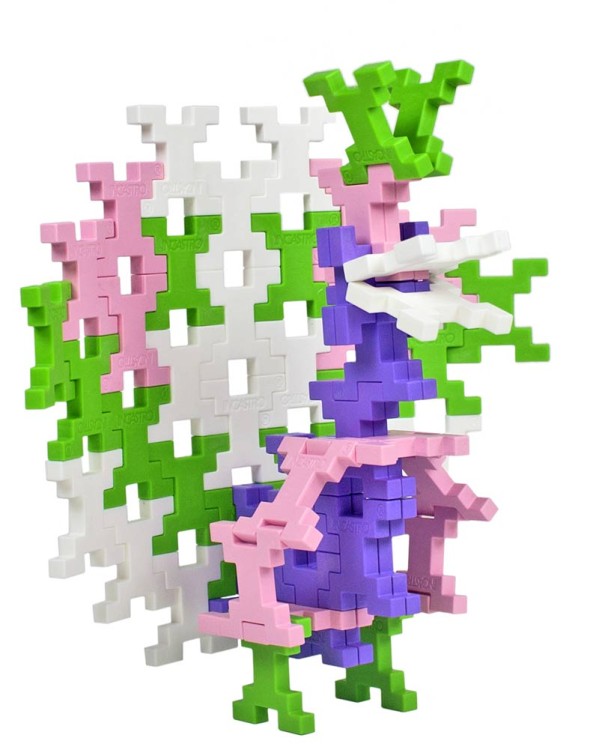 Klocki konstrukcyjne Incastro - 60 el. Pink MIDI