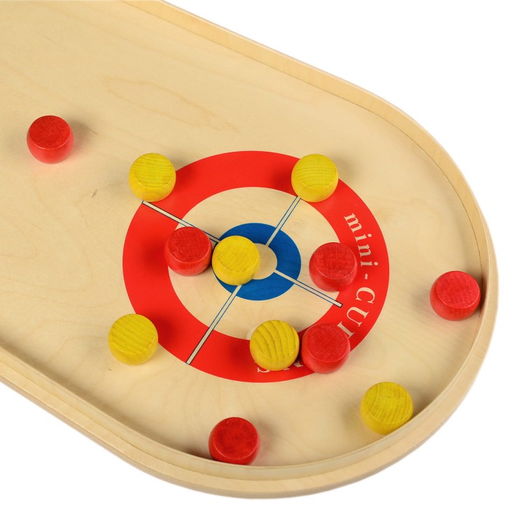  Curling gra stołowa drewniana PILCH