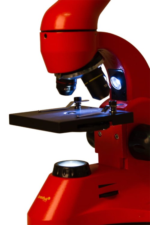 Mikroskop Rainbow 50L PLUS Orange pomarańczowy Levenhuk + GRATIS zestaw K50 do eksperymentów