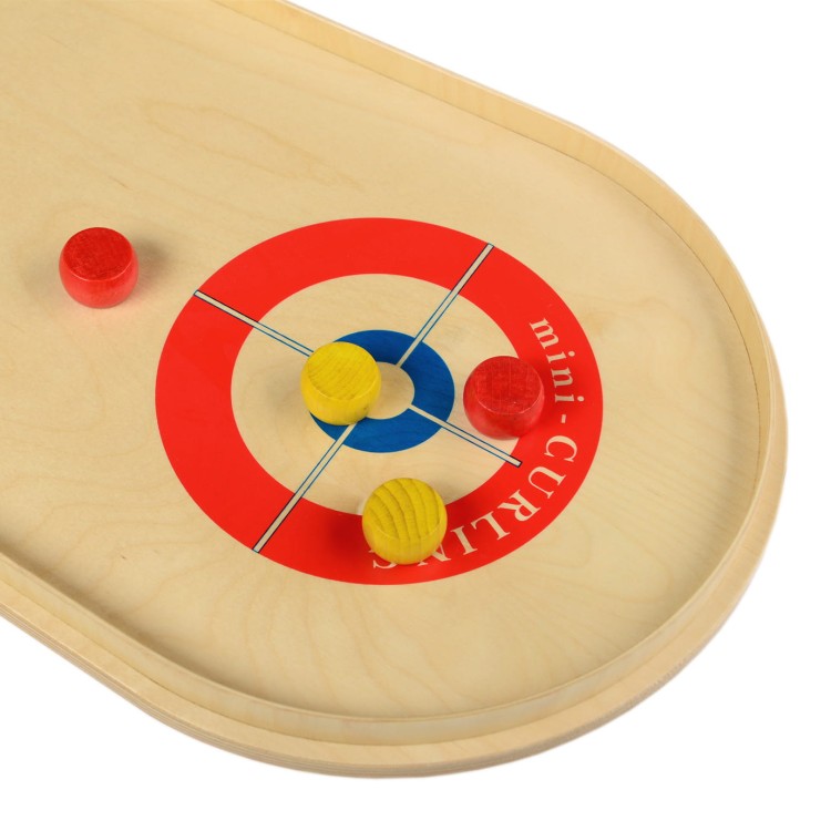  Curling gra stołowa drewniana PILCH