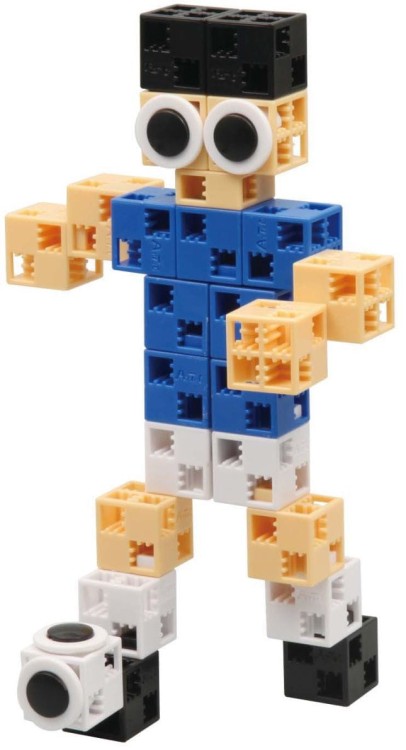 Klocki sześciany 112 w błękitnym wiaderku ArTeC