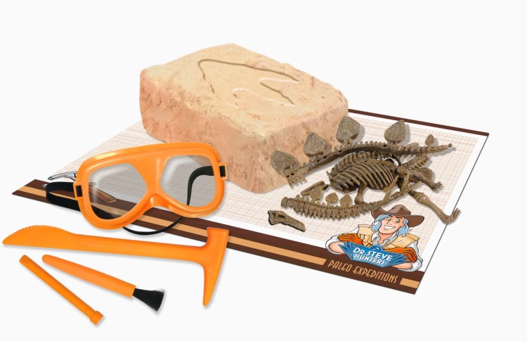 Szkielet STEGOSAURUS 28 cm DELUXE Wyprawa Paleontologiczna duży zestaw dinozaur Geoworld