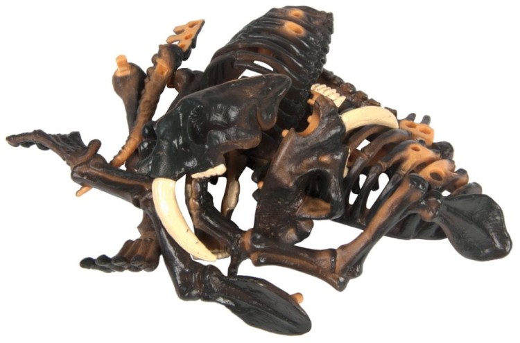 TYGRYS SZABLOZĘBNY góra lodowa Epoka Lodowcowa 23 cm szkielet Geoworld