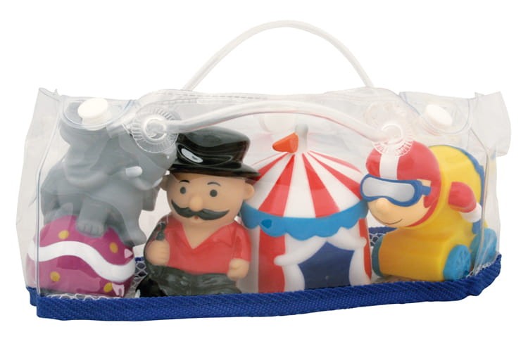 Zestaw do kąpieli 4 gumowe zabawki CYRK DAM 