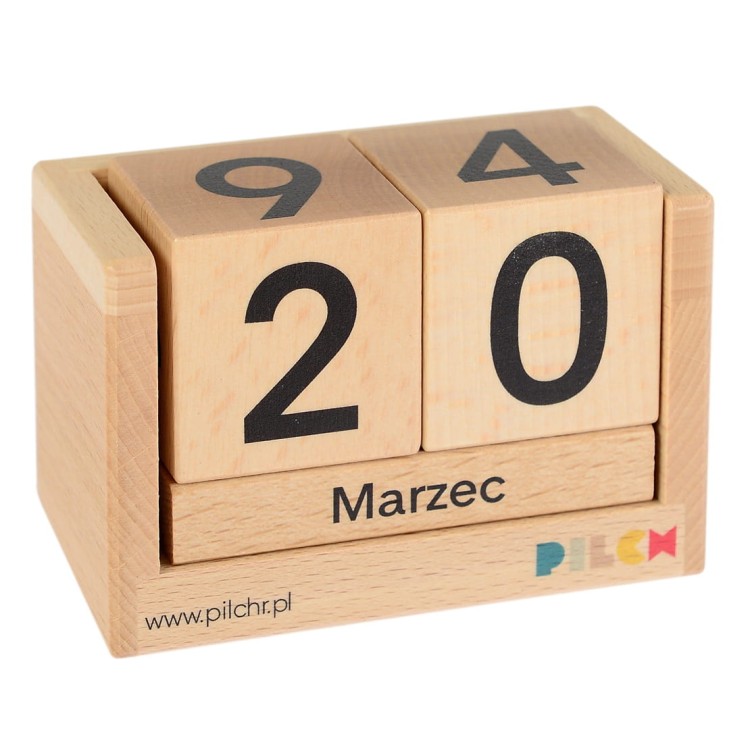 Kalendarz drewniany dla dzieci PILCH