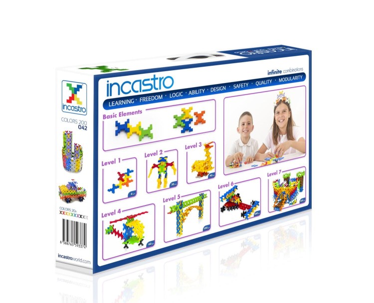 Klocki konstrukcyjne Incastro - 200 el. pack