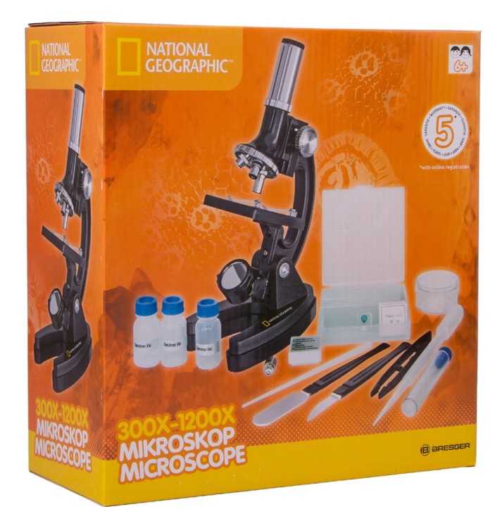 Mikroskop dla dzieci 300x - 1200x Bresser National Geographic 69362