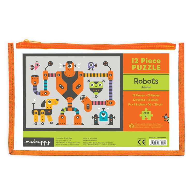 Moje pierwsze puzzle 12 elementów - Roboty