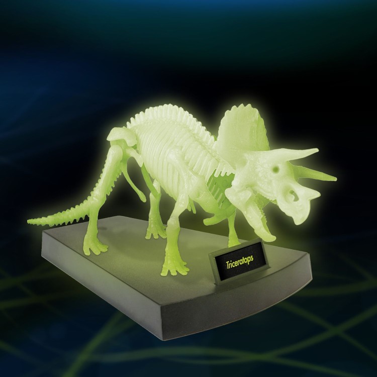 Triceratops model dinozaura 21 cm świecący w ciemności Geoworld