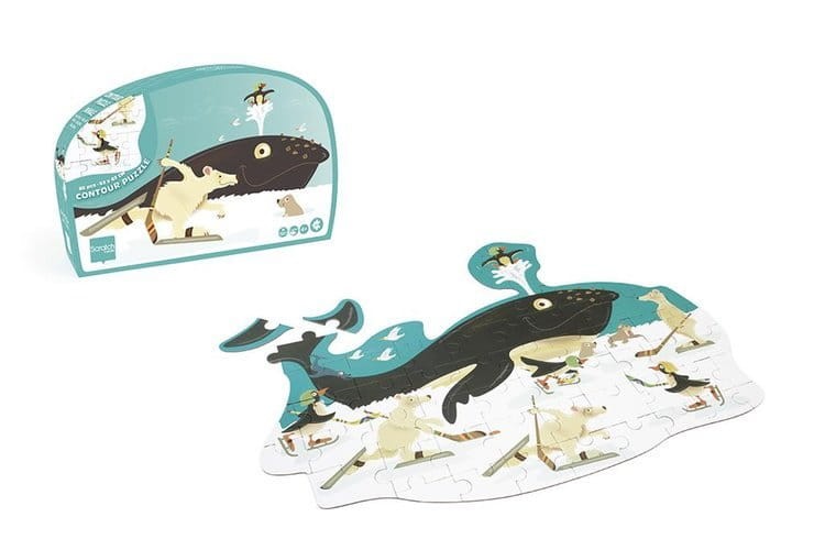 Puzzle konturowe WIELORYB 60 elementów Scratch 1