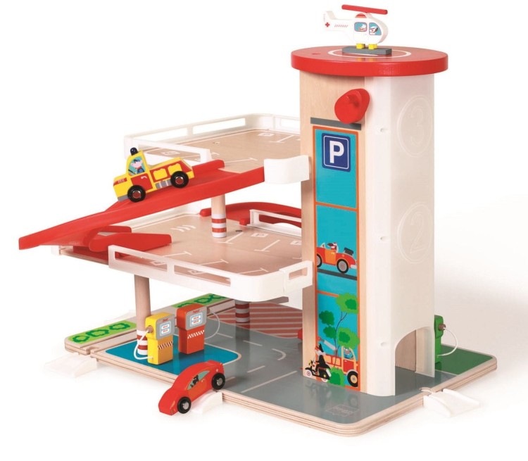 Garaż drewniany z windą i ze zjeżdżalnią SCRATCH