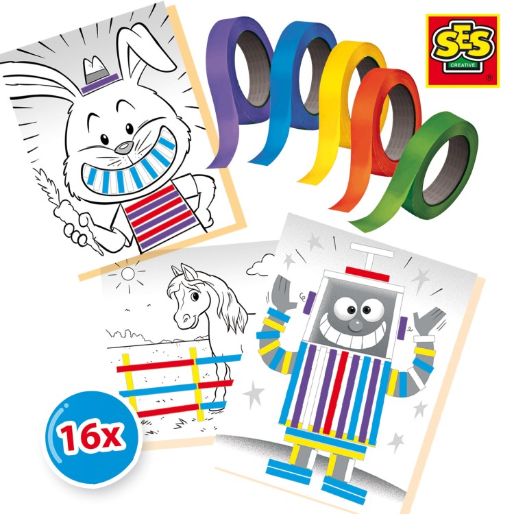 UCZĘ SIĘ przyklejać wyklejanka taśmy SES Creative