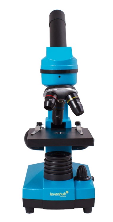 Mikroskop Rainbow 2L Azure błękitny Levenhuk + GRATIS zestaw K50 do eksperymentów