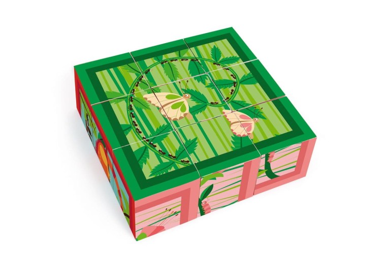 Puzzle DŻUNGLA układanka 9 klocków kostki Scratch